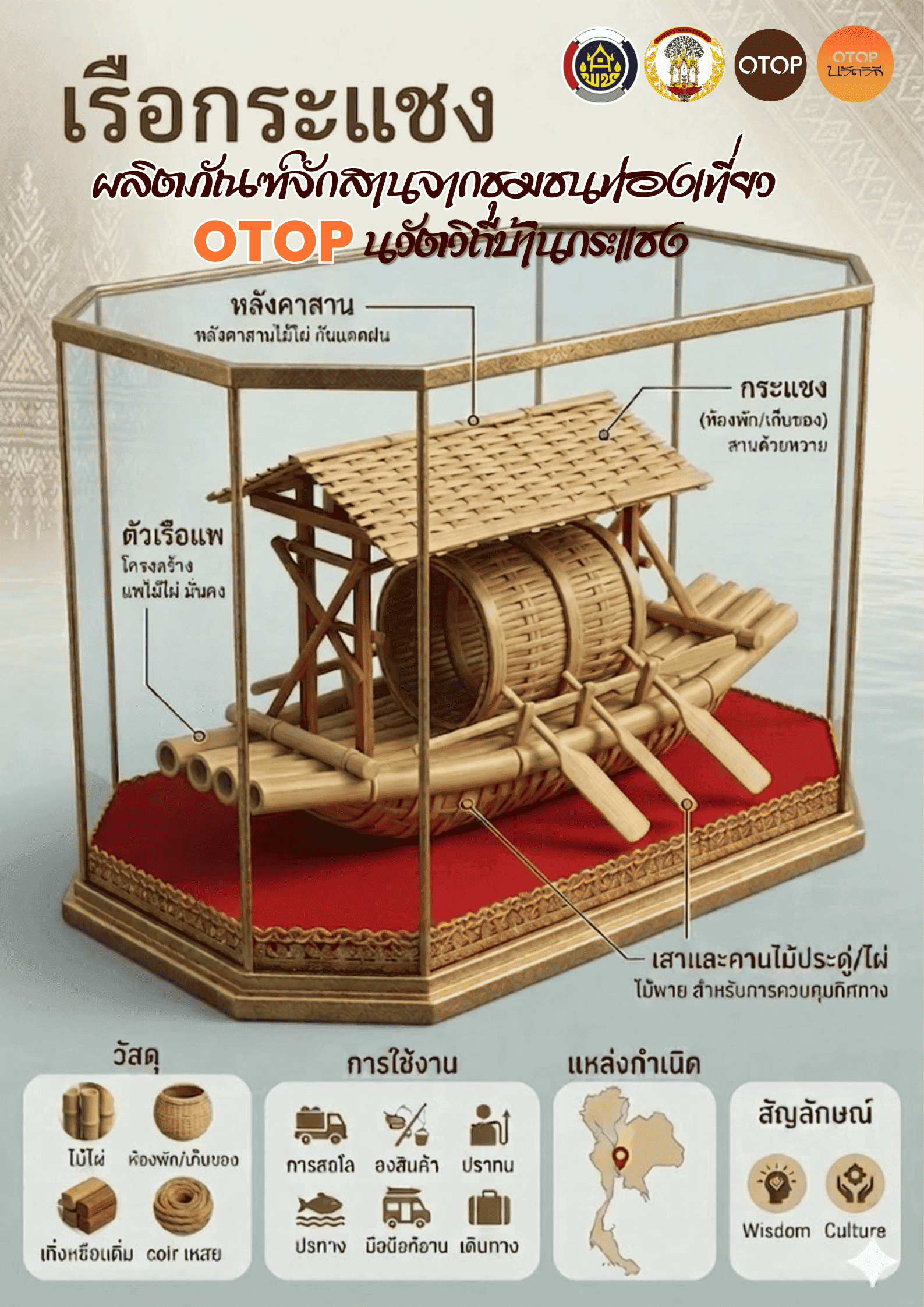 ผลิตภัณฑ์จากชุมชนท่องเที่ยว OTOP นวัตวิถีตำบลกระแชง