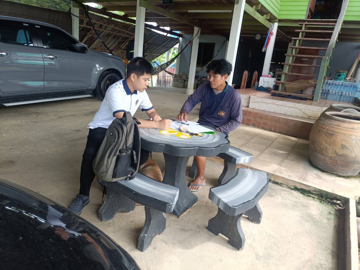 🌳 สพอ.บางไทร 🪴 ลงพื้นที่ดำเนินการจัดทำบันทึกรับมอบพัสดุฯ “โคก หนอง นา” ตำบลห่อหมก