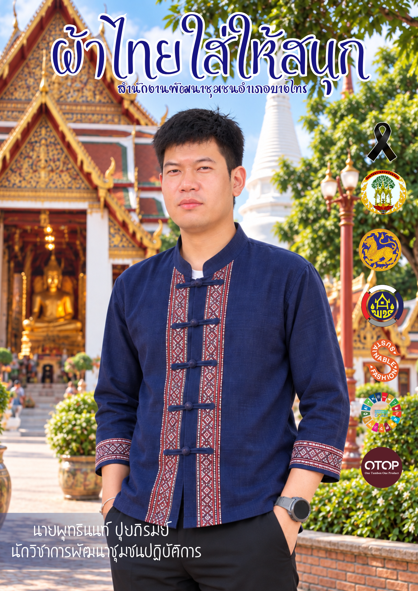 🌷สพอ.บางไทร 🌷 ขอเชิญชวนทุกท่านร่วมสวมใส่ผ้าไทย "ผ้าไทยใส่ให้สนุก"